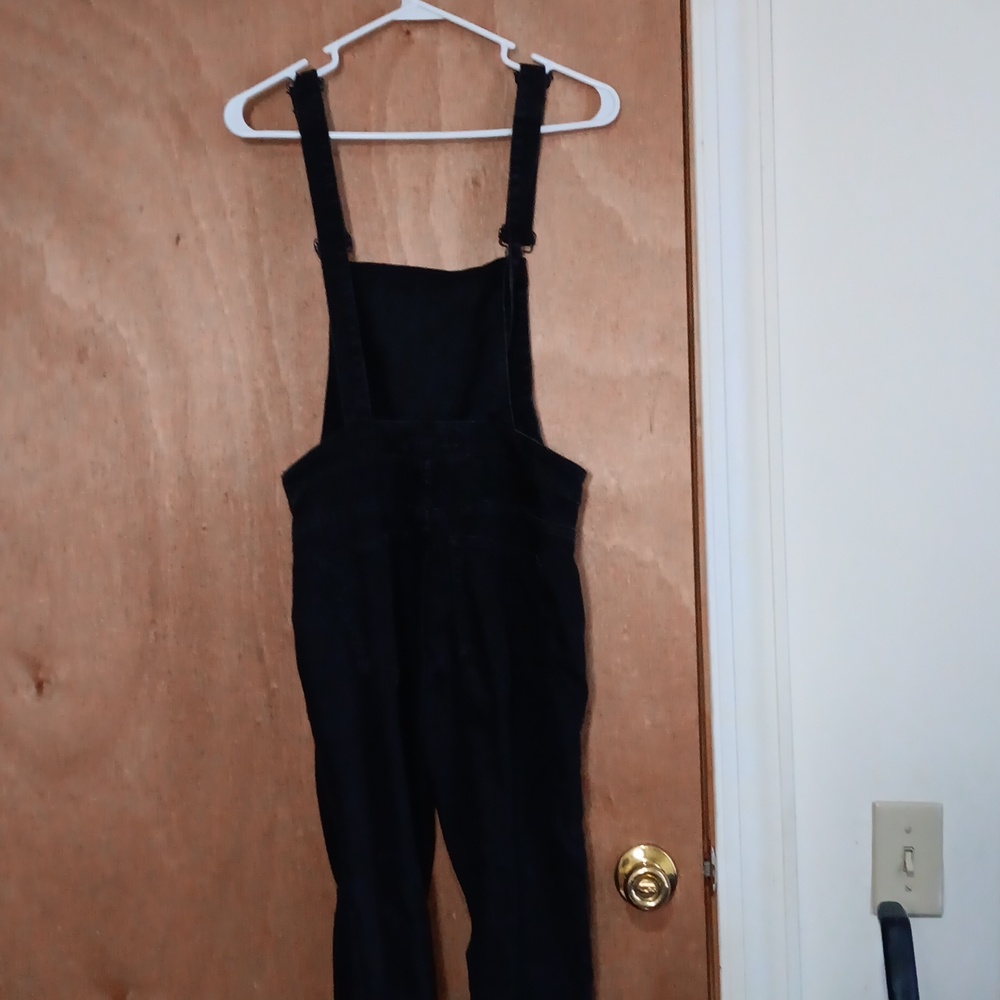 Madewell Black Skinny Fit Overalls in Small